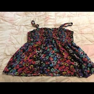 Floral babydoll cami tank top